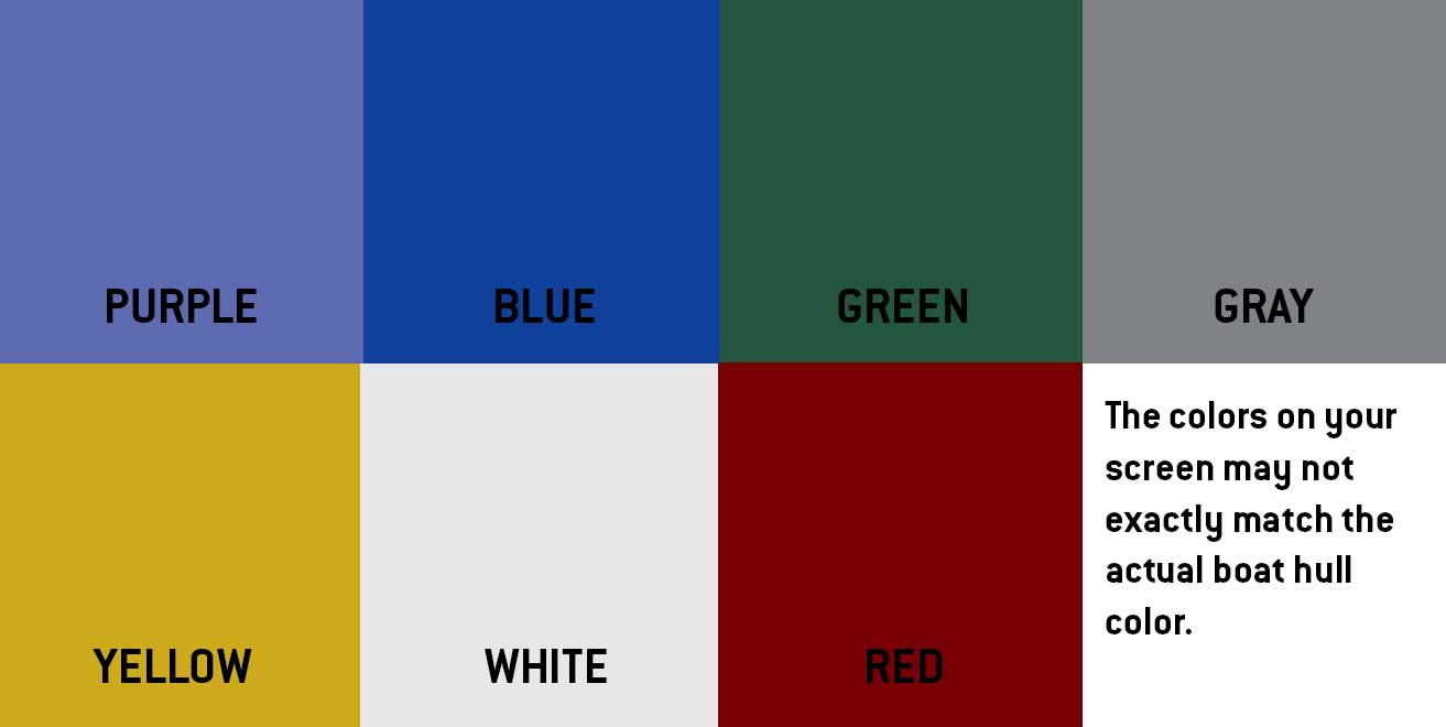 Hull color samples of Peinert rowing shells